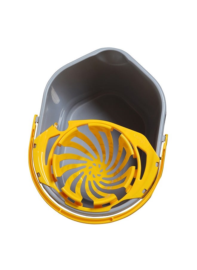 APEX - Manual Mop With Bucket And Plastic Wringer And Microfibrer Mop - Image 1