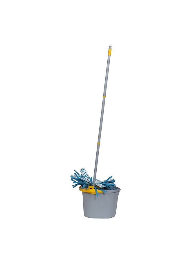 APEX - Manual Mop With Bucket And Plastic Wringer And Microfibrer Mop - Image 1