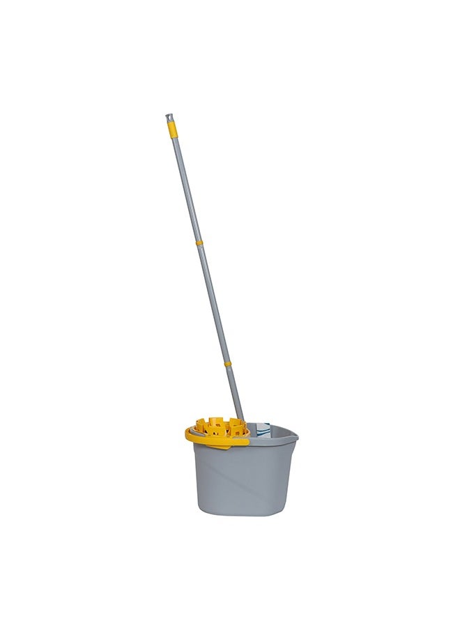 APEX - Manual Mop With Bucket And Plastic Wringer And Microfibrer Mop - Image 1