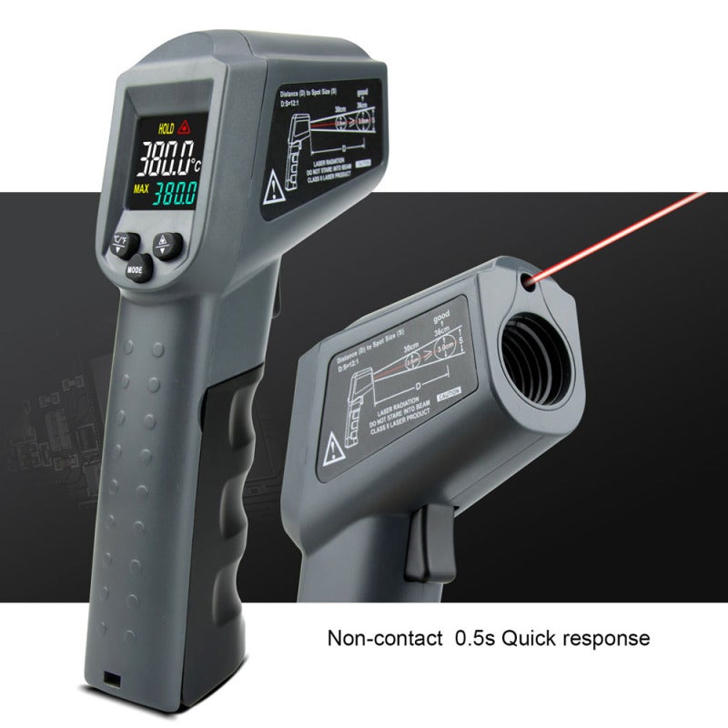 Infrared Thermometer: KM-550AH High Accuracy Laser Targeting - Color LCD Display With Backlight One-Handed Operation For Home, Outdoor And All Age Groups - Image 2