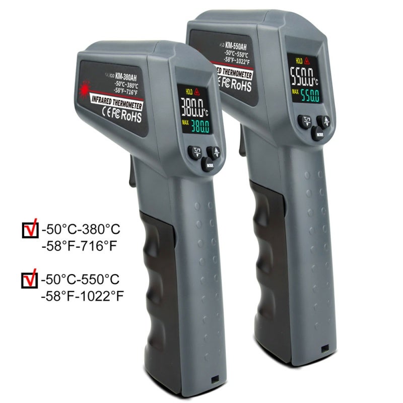 Infrared Thermometer: KM-550AH High Accuracy Laser Targeting - Color LCD Display With Backlight One-Handed Operation For Home, Outdoor And All Age Groups - Image 5
