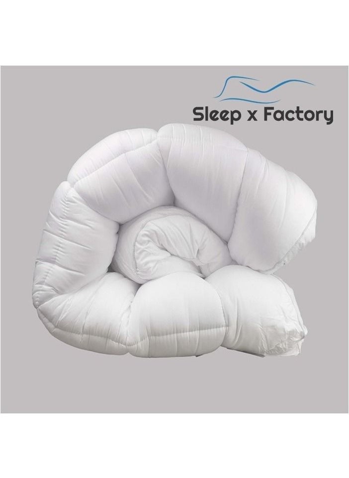 Sleep x Factory - 14cm Height Circular Mattress Topper 220cm Radius With Cotton Cover - Image 1