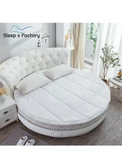 14cm Height Circular Mattress Topper 220cm Radius With Cotton Cover