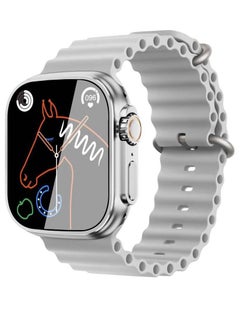 Watch 8 Ultra Bluetooth Calling Fitness Tracker With Heart Rate Sleep Monitor Smart Watch Silver/Grey