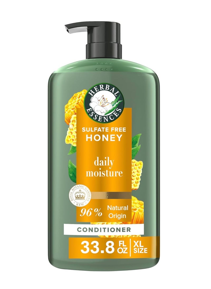 Herbal Essences Herbal Essences Honey Daily Moisture Conditioner, Protects and Nourishes Dry Hair, Hydrating Conditioner with Certified Camellia Oil and Aloe Vera, Moisturizing and Safe For All Hair Types, 33.8oz  - Image 1