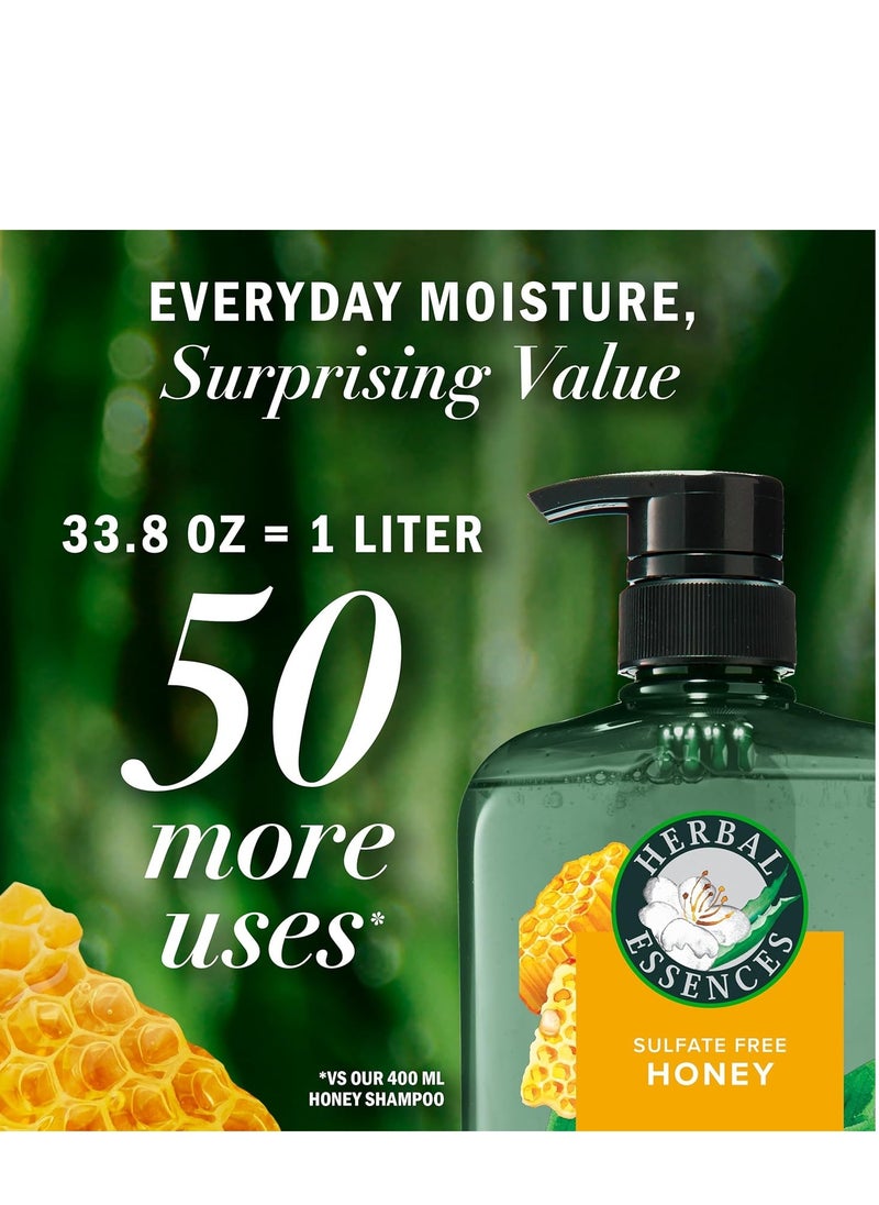 Herbal Essences Herbal Essences Honey Daily Moisture Conditioner, Protects and Nourishes Dry Hair, Hydrating Conditioner with Certified Camellia Oil and Aloe Vera, Moisturizing and Safe For All Hair Types, 33.8oz  - Image 3