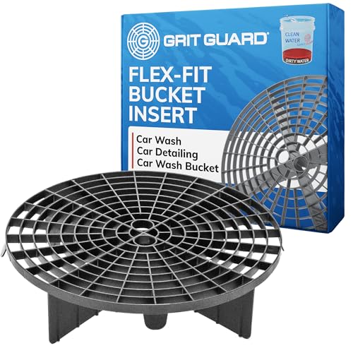 Grit Guard Flex Fit Bucket Insert Removes Dirt from Wash Mitt for Car Detailing 10 Diameter 4 SelfAdjusting Tabs Fits Car Wash Buckets from Auto Part Stores Made in the USA - Image 1