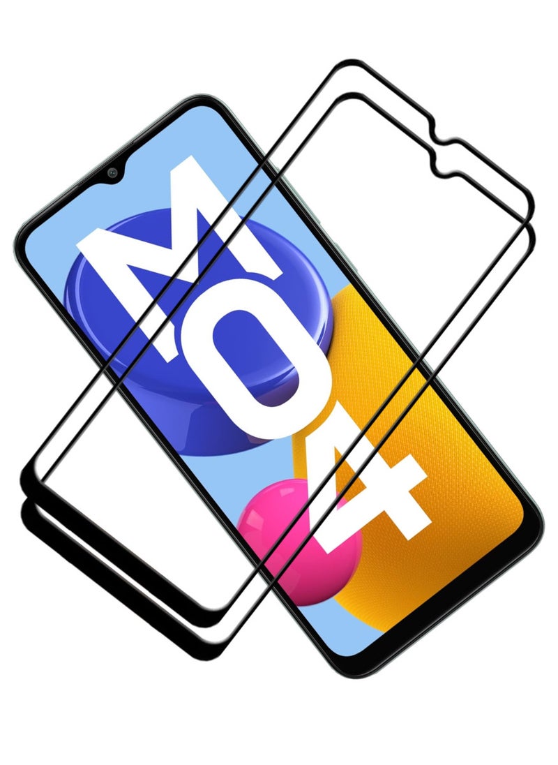 ACLIX 2 Pieces Antistatic ESD Dustproof Premium Quality High Definition Tempered Glass Screen Protector Designed For Samsung Galaxy M04 - Image 1