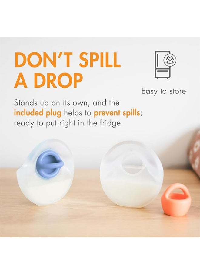 Boon TROVE Silicone Manual Breast Pump with Travel Pouch - Hands Free Breast Pump - Passive Breast Milk Collector Shell for Newborns - Breastfeeding Essentials - 2 Count Clear B11531 - Image 3