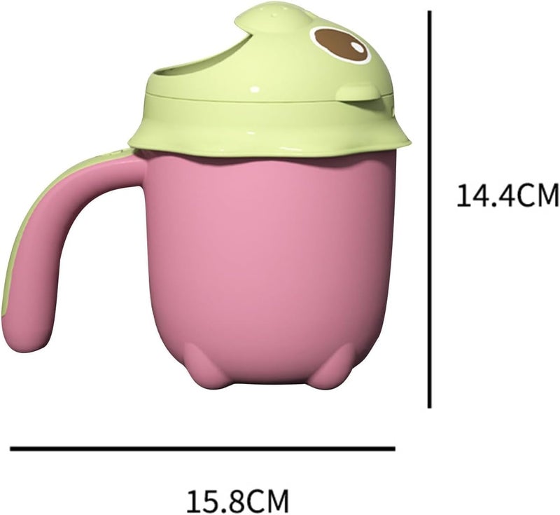 Baby Bath Rinse Cup 22.9oz Cute Animal Waterfall Rinser for Newborn Hair Washing Flow Control Shower Tool Infant Bathing Accessory Pink - Image 5