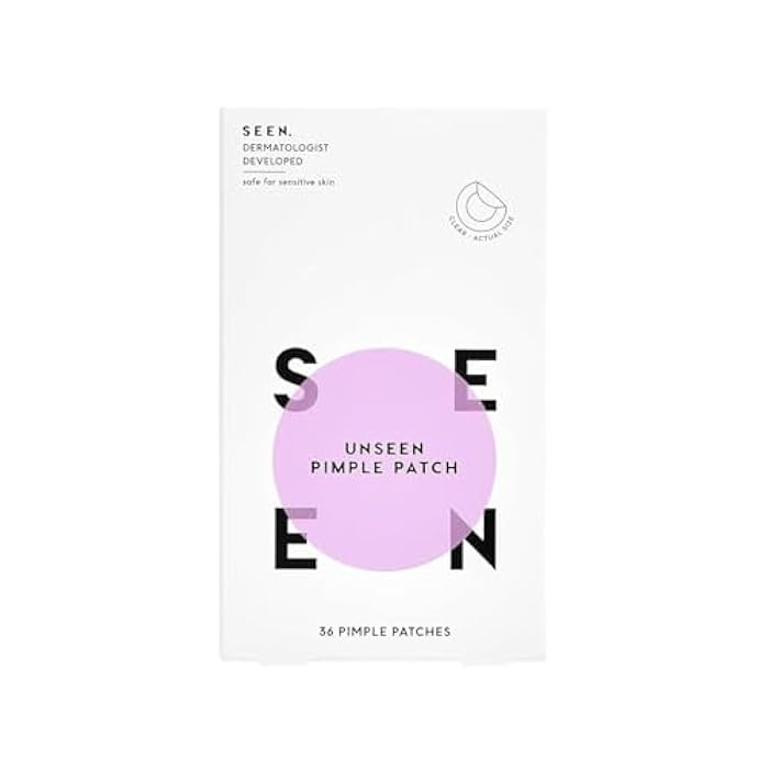 SEEN UNSEEN Pimple Patch - Hydrocolloid and Bakuchiol Formulated Spot Treatment for Face and Skin- Dermatologist Developed- Safe for Sensitive & Acne Prone Skin - Image 1