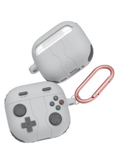 Case for AirPods 4 Case Cover with Keychain,Classic Handheld Game Console Design Shockproof Protective Skin Cover