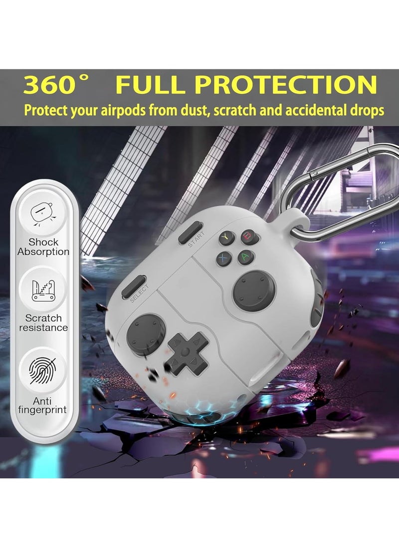 GUDOO - Case for AirPods 4 Case Cover with Keychain,Classic Handheld Game Console Design Shockproof Protective Skin Cover - Image 1