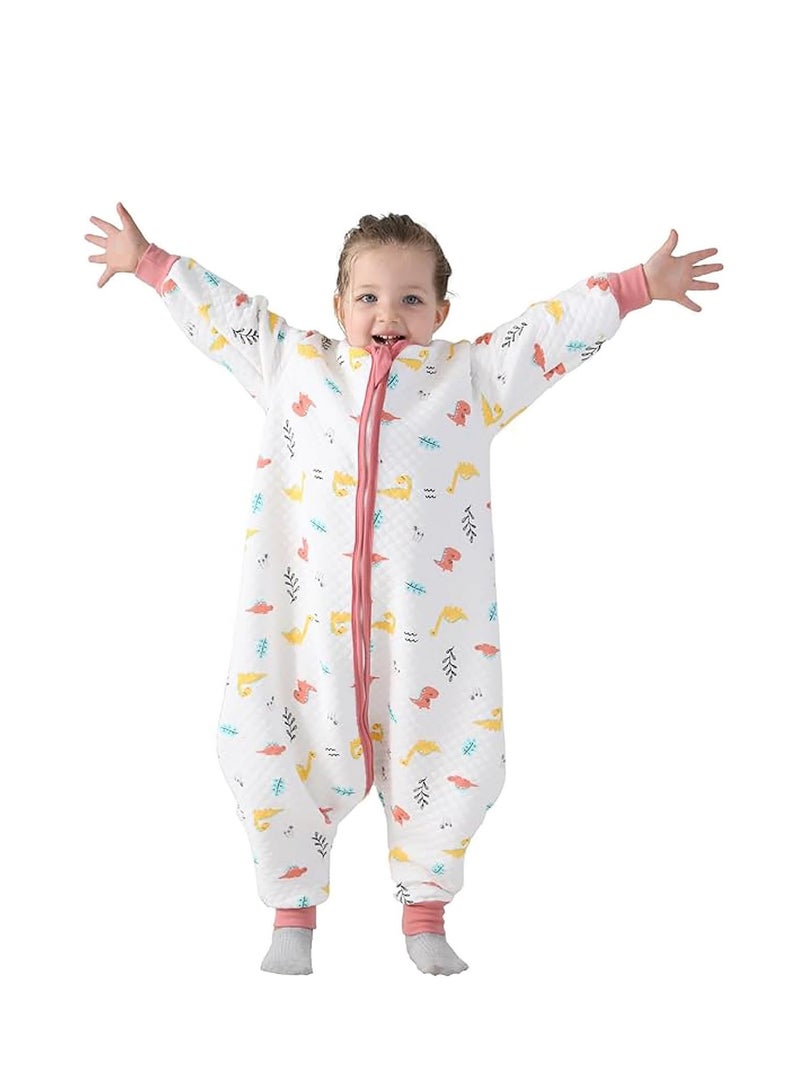 Rightsure 100% Organic Cotton Baby Sleeping Bag, Unisex Swaddle Sleeping Bag, Double Zipper Muslin Baby Sleeping Bag, Long Sleeve Sleeping Bag and Wearable Baby Blanket (Pink, Small)  - Image 2