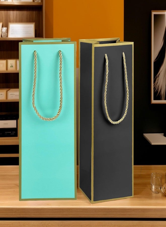 KEEPARTY 18 PCS Wine Gift Bag 5 "x 4" x 13 "Loose Wine Bottle Gift Bag Paper Gift Bag with Handle and Gold Foil Print for Wedding Party Anniversaries - Image 4