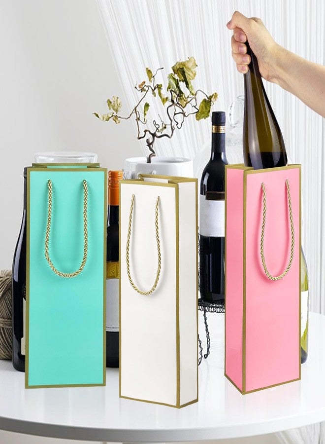 KEEPARTY 18 PCS Wine Gift Bag 5 "x 4" x 13 "Loose Wine Bottle Gift Bag Paper Gift Bag with Handle and Gold Foil Print for Wedding Party Anniversaries - Image 5