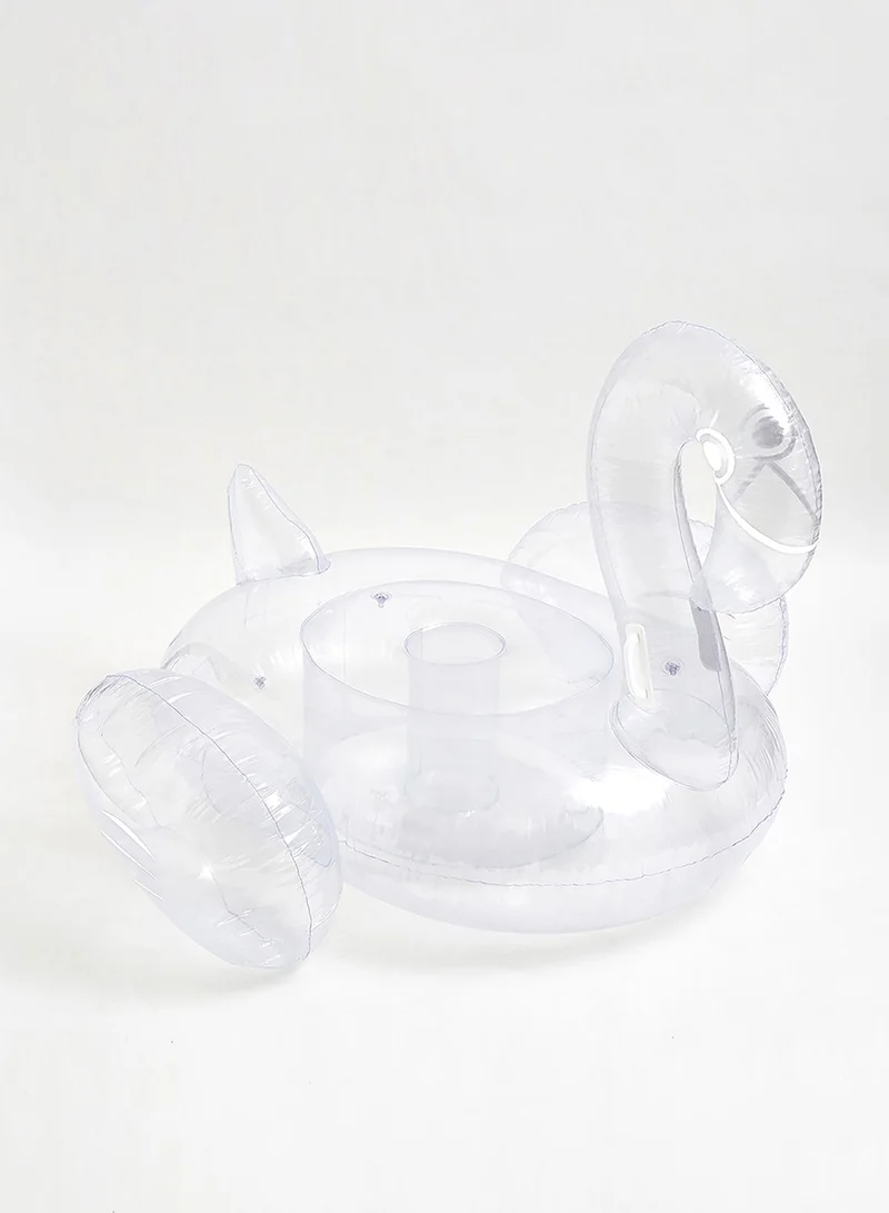 SUNNY LIFE Luxe Clear Flamingo Inflatable Pool Float