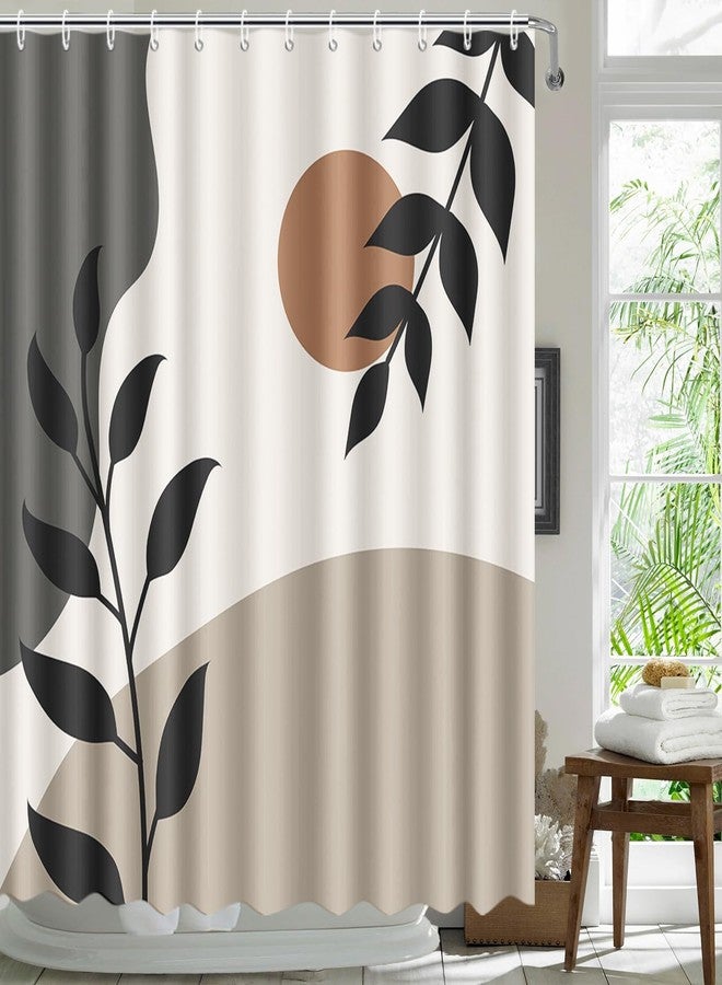 MEHOFOND Boho Shower Curtains for Bathroom Bohemia Abstract Minimalist Shower Curtain Mid Century Shower Curtain Bathroom Decor Durable Waterproof Fabric Shower Curtain 72x72 in - Image 2