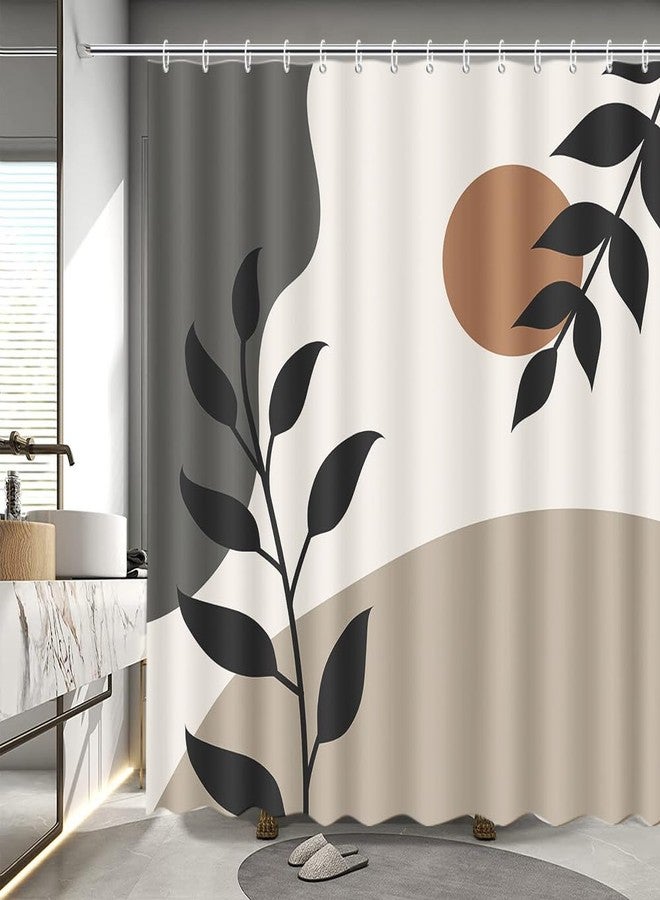 MEHOFOND Boho Shower Curtains for Bathroom Bohemia Abstract Minimalist Shower Curtain Mid Century Shower Curtain Bathroom Decor Durable Waterproof Fabric Shower Curtain 72x72 in - Image 1