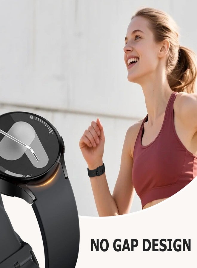 Charlam 3 Pack No Gap Bands Compatible with Samsung Galaxy Watch 7 Band, Galaxy Watch 6 Band, 5 4 FE, Galaxy Watch 6/4 Classic/5 Pro Strap, 20mm Soft Silicone Sport Strap for Samsung Watch Bands Women - Image 3