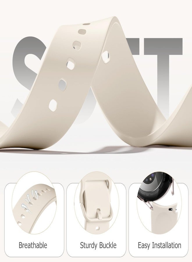 Charlam 3 Pack No Gap Bands Compatible with Samsung Galaxy Watch 7 Band, Galaxy Watch 6 Band, 5 4 FE, Galaxy Watch 6/4 Classic/5 Pro Strap, 20mm Soft Silicone Sport Strap for Samsung Watch Bands Women - Image 4