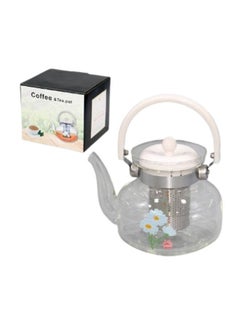 Glass teapot with infuser and transparent lid 1200ml