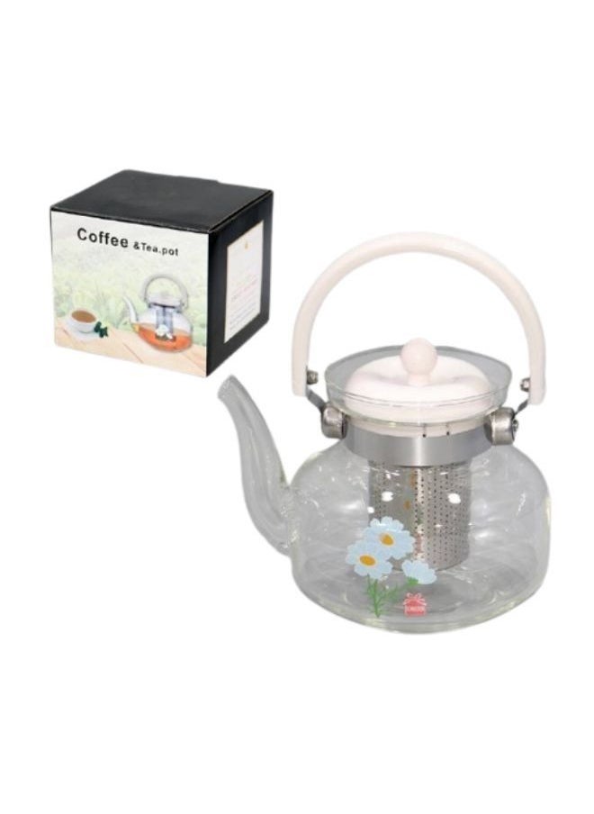 ARTLOOK - Glass teapot with infuser and transparent lid 1200ml - Image 1