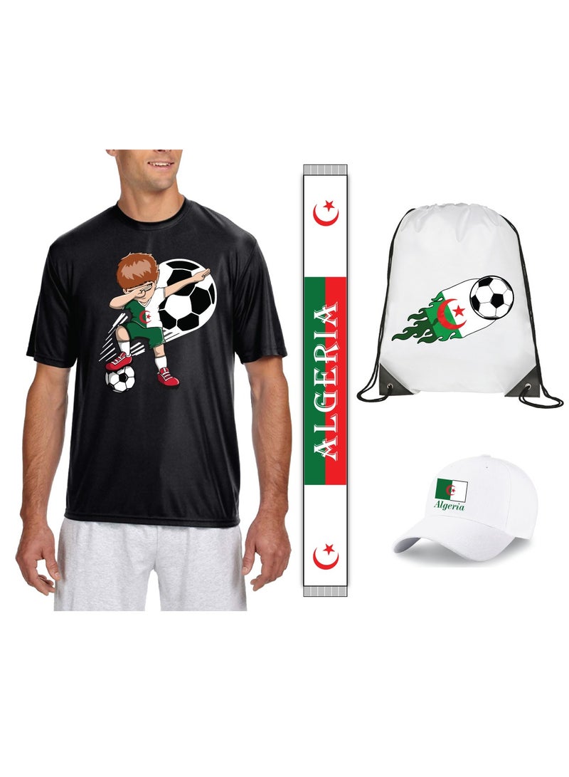 Algeria Sports Dry Fit T-shirt - Soccer Team Printed T shirts - Team Jersey T Shirts for Men and Women - Combo Pack  - Image 1