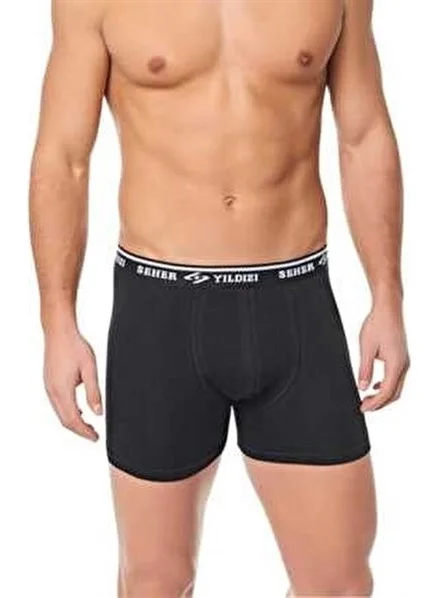 Seher Yıldızı Morning Star Morning Star 0060 Men's Elastane Boxer Black