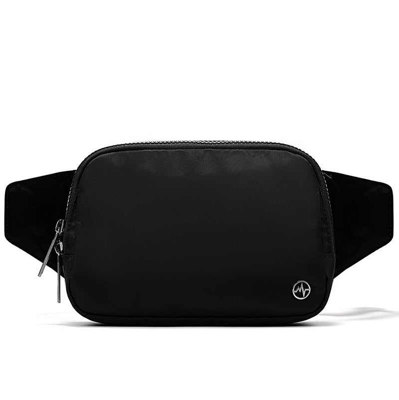 Pander Belt Bag Large 2L, Nylon Fanny Pack Purse for Women and Men with Adjustable Strap, Black Onyx - Image 1