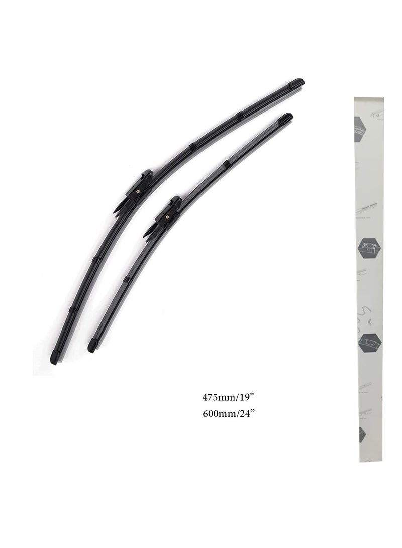 general brand Car Windshield Wiper Set, High Quality Material, Size 475 Mm, 19 Inch - 600 Mm, 24 Inch, 2 Pieces, BMW X1 2015 - Image 3
