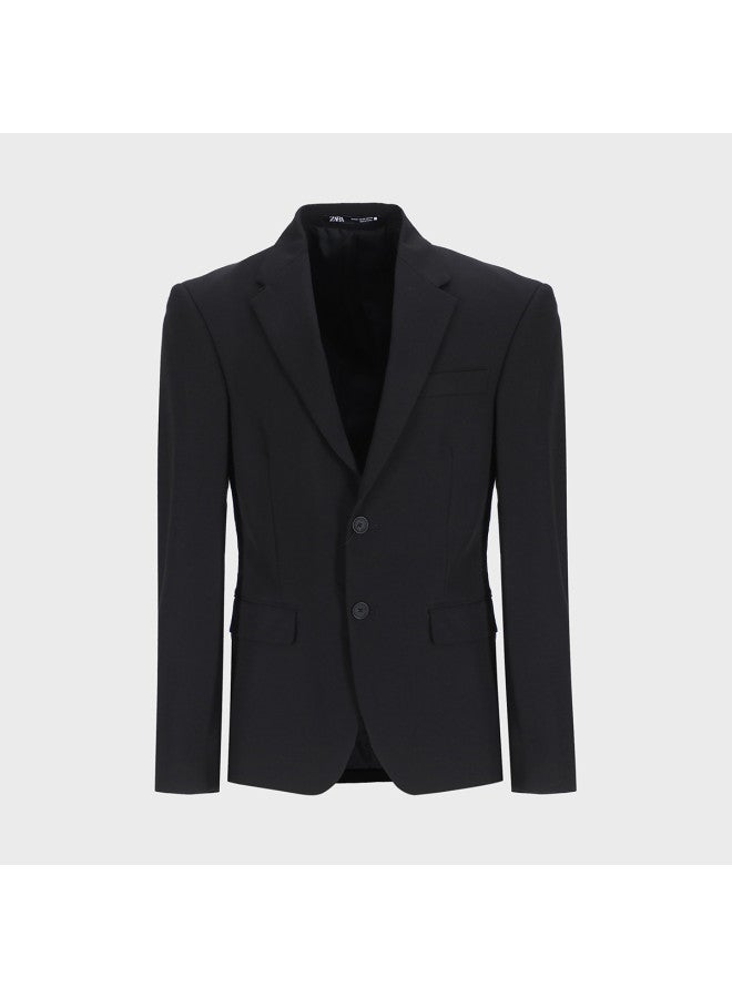 Zara بدلة رجال ذات لون موحد بتصميم بسيط وجودة عالية مناسبة للأعمال غير الرسمية - Image 2