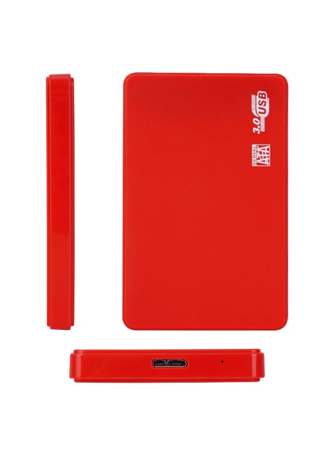 USB3.1 SATA Mechanical Solid State Hard Disk Box Notebook External 2.5 Inch SSD Mobile Hard Disk Box TypeC-Color:Usb 3.0-red-delivery Data Cable - Image 1