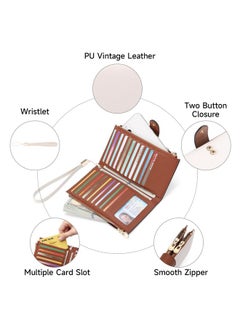 FALAN MULE Wallet Women Multi Card Slim Leather Rfid Blocking Credit Card Holder Wallet Purse With Zipper Pocket  - Image 3