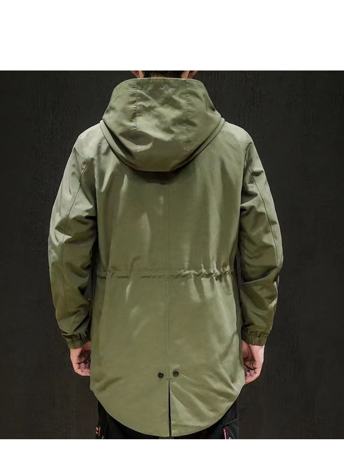 Loquat Fashion Trendy Hooded Jacket casual hooded parka/raincoat style jacket  - Image 4