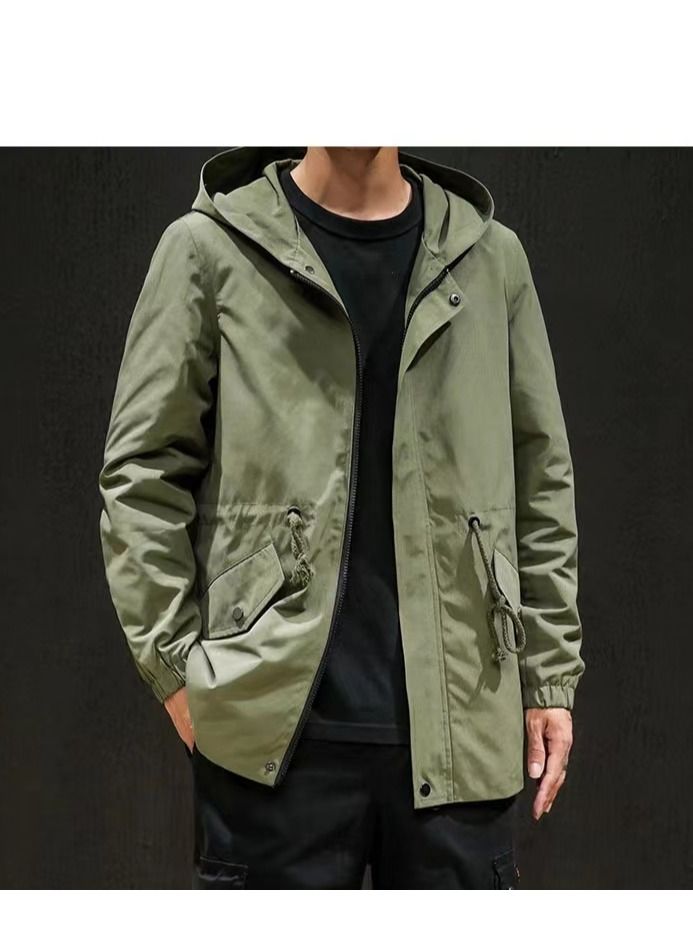 Loquat Fashion Trendy Hooded Jacket casual hooded parka/raincoat style jacket  - Image 2