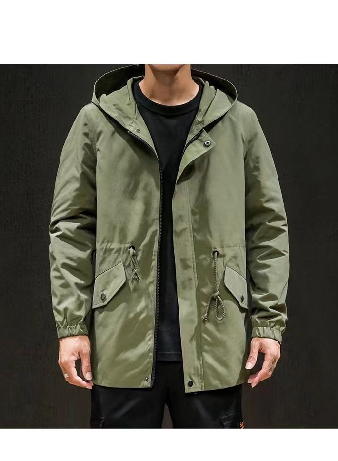 Loquat Fashion Trendy Hooded Jacket casual hooded parka/raincoat style jacket  - Image 1