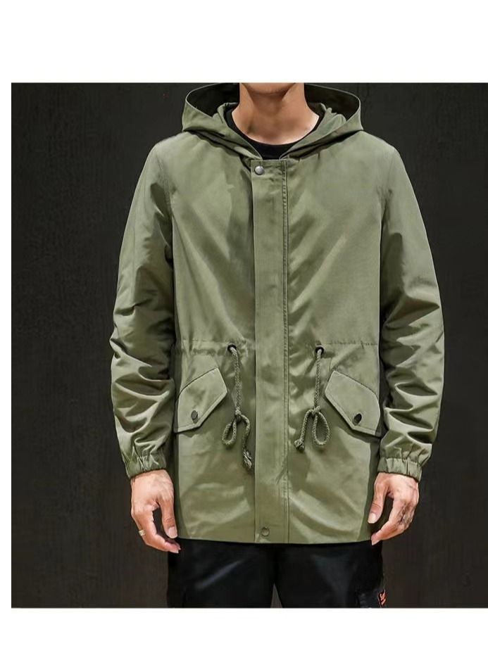 Loquat Fashion Trendy Hooded Jacket casual hooded parka/raincoat style jacket  - Image 3