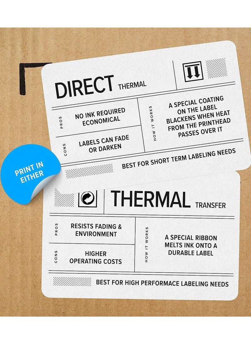 ZEBRA - ZEBRA ZD621 Direct Thermal Desktop Printer 300 dpi Print Width 4-inch USB Serial Ethernet ZD6A043-D01F00EZ - Image 1