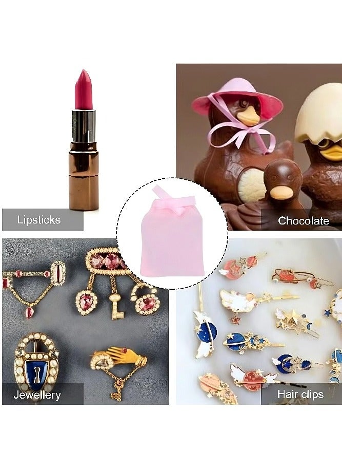 Generic Pink jewelry bag, velvet jewelry bag, drawstring bag, ring, earring, necklace and jewelry storage  - Image 2