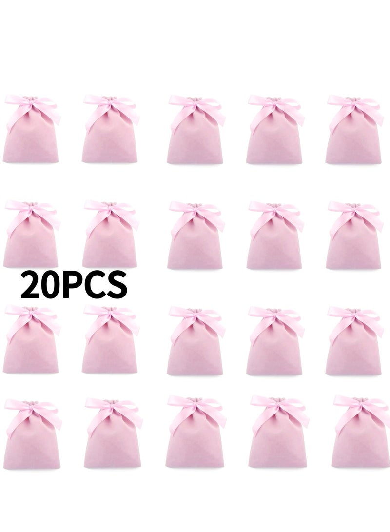 Generic Pink jewelry bag, velvet jewelry bag, drawstring bag, ring, earring, necklace and jewelry storage  - Image 1