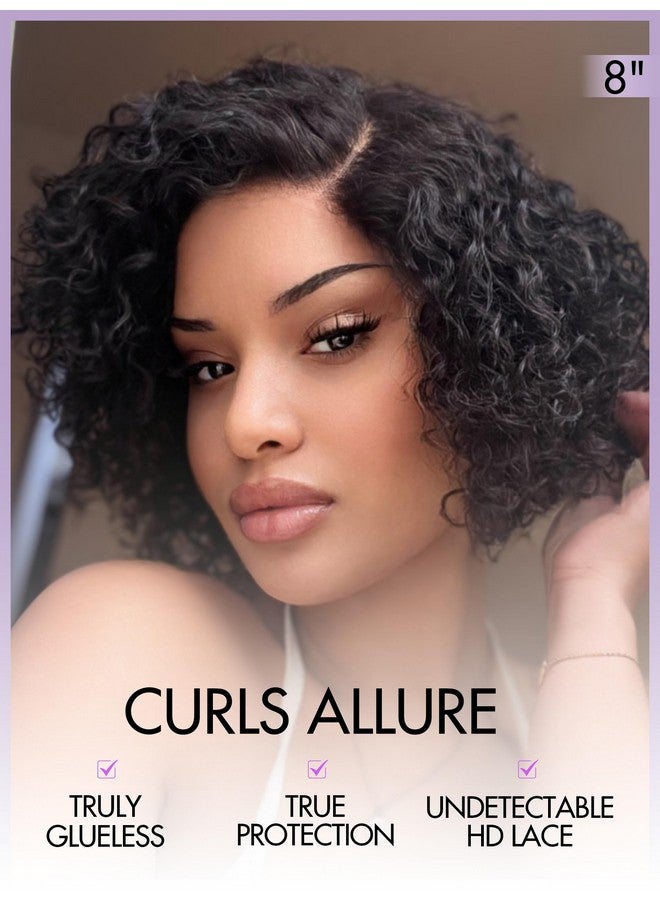 LUVME HAIR Short Curly Wig Human Hair 8 Inch Glueless Wigs Human Hair Pre Cut Lace Closure Undetectable Hd Lace Wig - Image 1