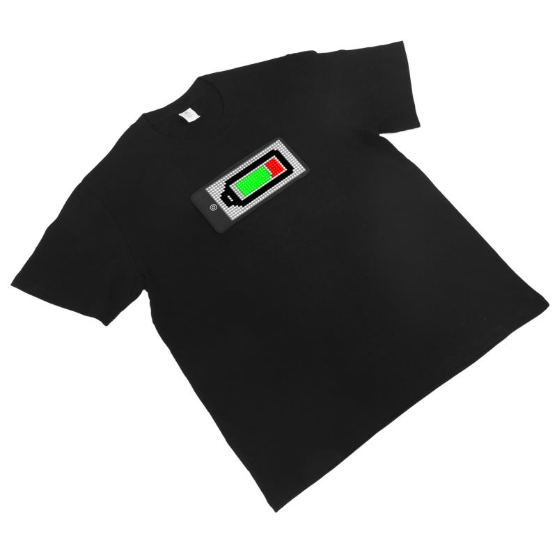 LED Glowing T Shirt: 512-Point LED Array, Bluetooth APP Programmable - Customizable Dynamic/Static Displays, 1500mAh Battery for Holiday Parties, Concerts, Performances - Image 5