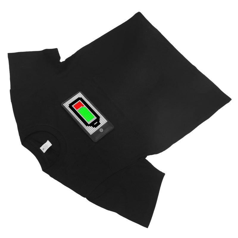 LED Glowing T Shirt: 512-Point LED Array, Bluetooth APP Programmable - Customizable Dynamic/Static Displays, 1500mAh Battery for Holiday Parties, Concerts, Performances - Image 4