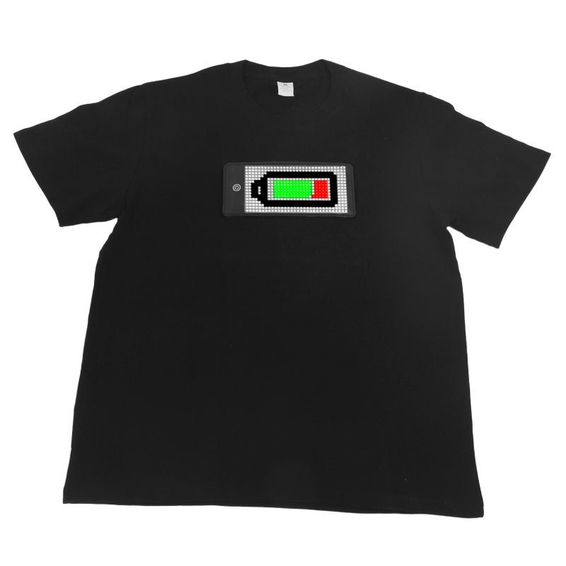LED Glowing T Shirt: 512-Point LED Array, Bluetooth APP Programmable - Customizable Dynamic/Static Displays, 1500mAh Battery for Holiday Parties, Concerts, Performances - Image 3