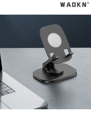 Rotating Foldable Phone Stand, Universal Desktop Holder with 360°/ Dual-Axis Adjustment, Compact and Portable Design,Enhances Viewing Experience, Home and Office Use, Easy to Store,Black - pzsku/ZB0D6B06D7C953F9F1F74Z/45/1743478319/d0073ff4-ee70-47d2-89a7-324ac14f4edb
