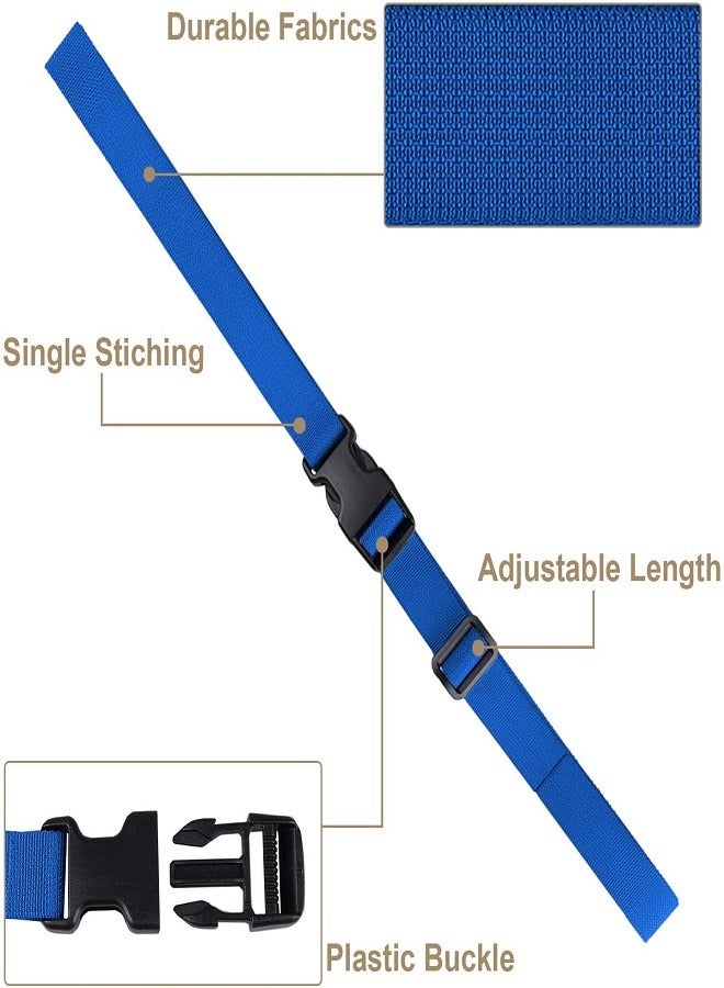 Luggage belt/Strap Buckle Packing Straps Adjustable 1-Inch Belt (Blue (4-PCS) - Image 3