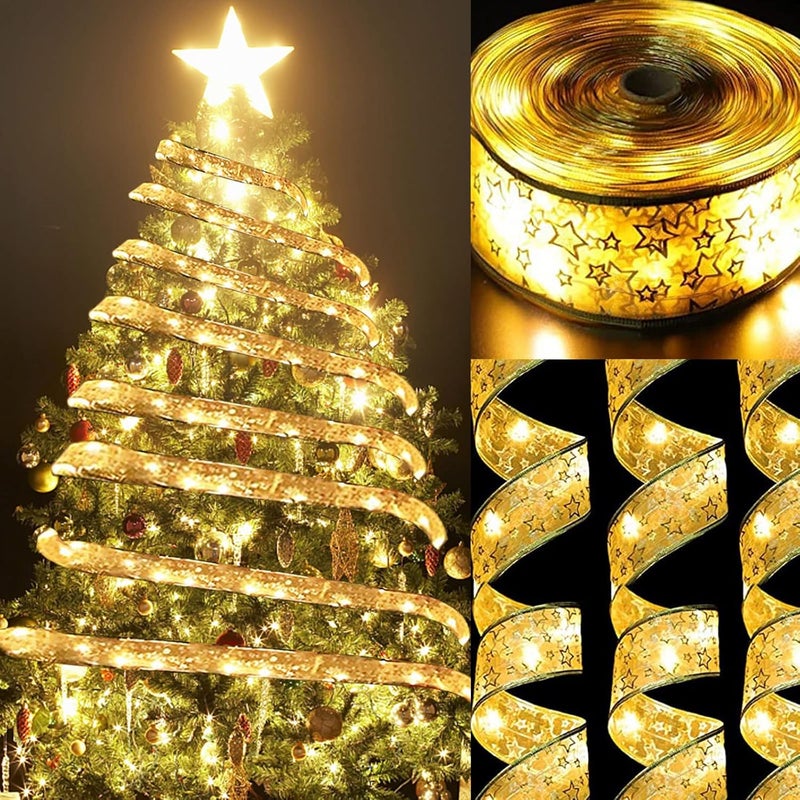 كلاراكو أضواء سلسلة عيد الميلاد LED من Klarako، 50 شريطًا لشجرة عيد الميلاد، زينة شجرة عيد الميلاد، أضواء شريطية لزينة شجرة عيد الميلاد تعمل بالبطارية، أضواء سلسلة عيد الميلاد، زينة الحفلات (A) - Image 1