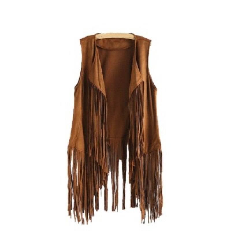 2022 Fashionable European Style Spring Summer Womens Fringed Slimming Vest No Sleeves Trendy Slim Fit Coat From China Black  - Image 3