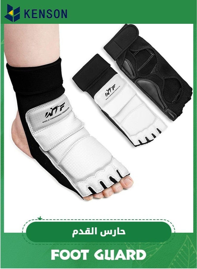 KENSON Taekwondo Foot Protector Gear, Ankle Brace Support Pad Feet Guard for MMA UFC Martial Arts Fight Training Sparring Kung Fu Kickboxing,Tae Kwon Do Feet Protective TKD Foot Gear for Men Women Kids  - Image 1